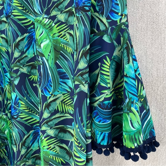 Tipsy Mermaid Paradise Palm Tropical Long Sleeve Dress Med Spandex UPF 50 Beach - Picture 2 of 11